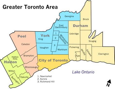 list of cities in toronto|List of municipalities in the Greater Toronto Area .